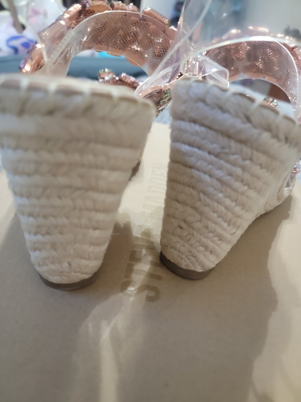 Steve Madden Women's Multicolor Jeweled Sandals Sz 9 - Picture 5 of 6